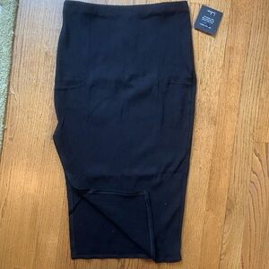 Lulus Set For Life Black Ribbed Bodycon Skirt Size Medium